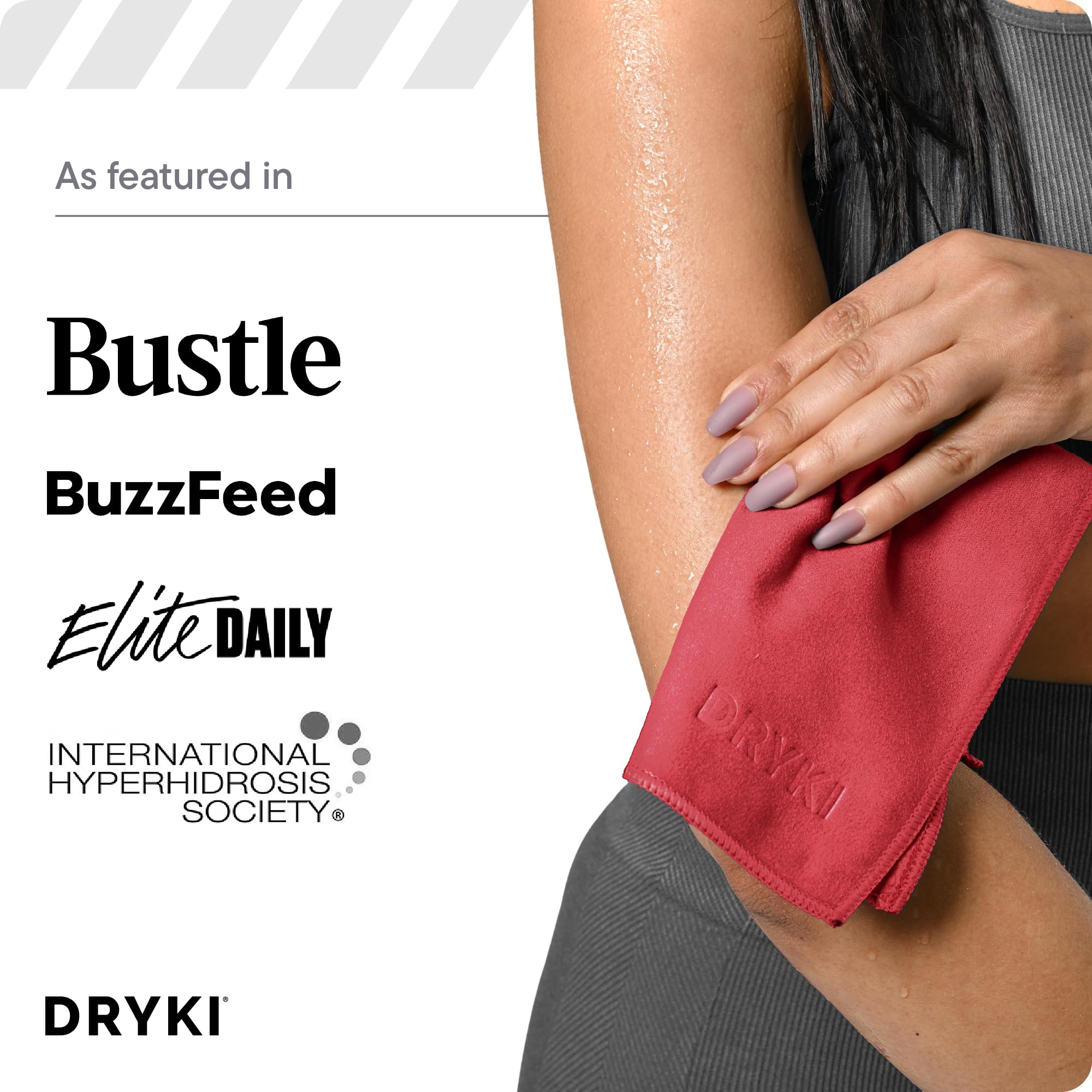 DRYKI Pocket-Sized Sweat Towels - The Original Sweat Absorbing Handkerchiefs - Quick-Dry Microfiber Sweat Rags for Face, Hands, & Body - Men & Women - Gym, Sports, and Work (Desert: 5 Pack)