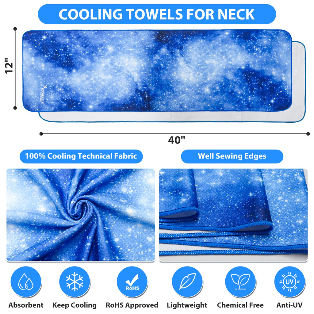 SYOURSELF Cooling Towel, Cooling Towels for Neck,40" x 12"Ice Towel for Instant Cooling Relief, Soft Breathable Chilly Towel, Perfect Yoga, Golf, Sports, Gym, Workout, Athletes Towel (1PC-Orange)