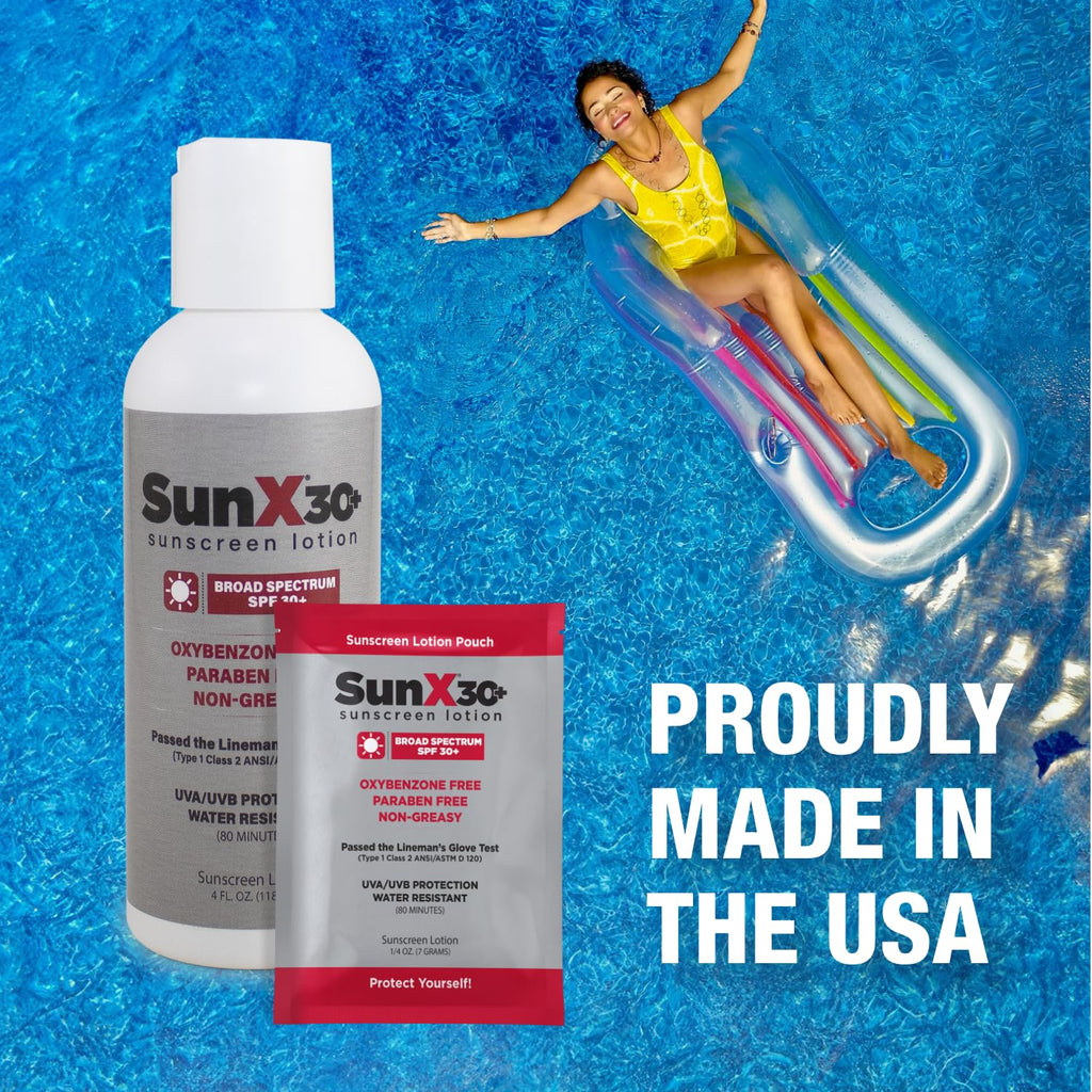 CoreTex Sun X 50 SPF Broad Spectrum Sunscreen Lotion - 4oz Bottle of Paraben, Oxybenzone, Octinoxate, & Oil Free Sunscreen - No White Cast and Water Resistant Up to 80 Minutes