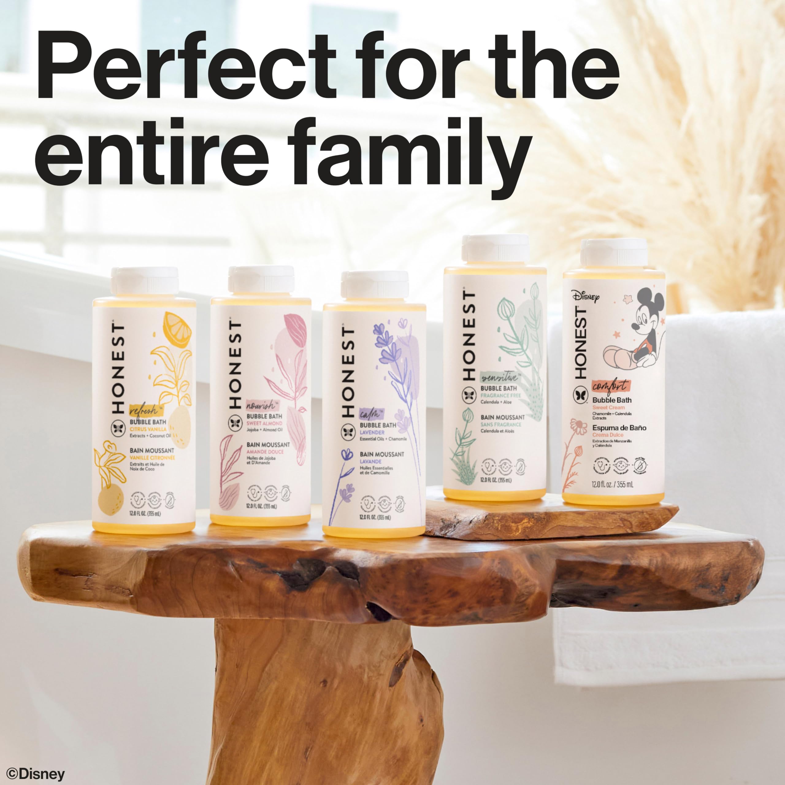 The Honest Company Foaming Bubble Bath, Naturally Derived, Tear-free, Hypoallergenic, Citrus Vanilla Refresh, 12 fl oz