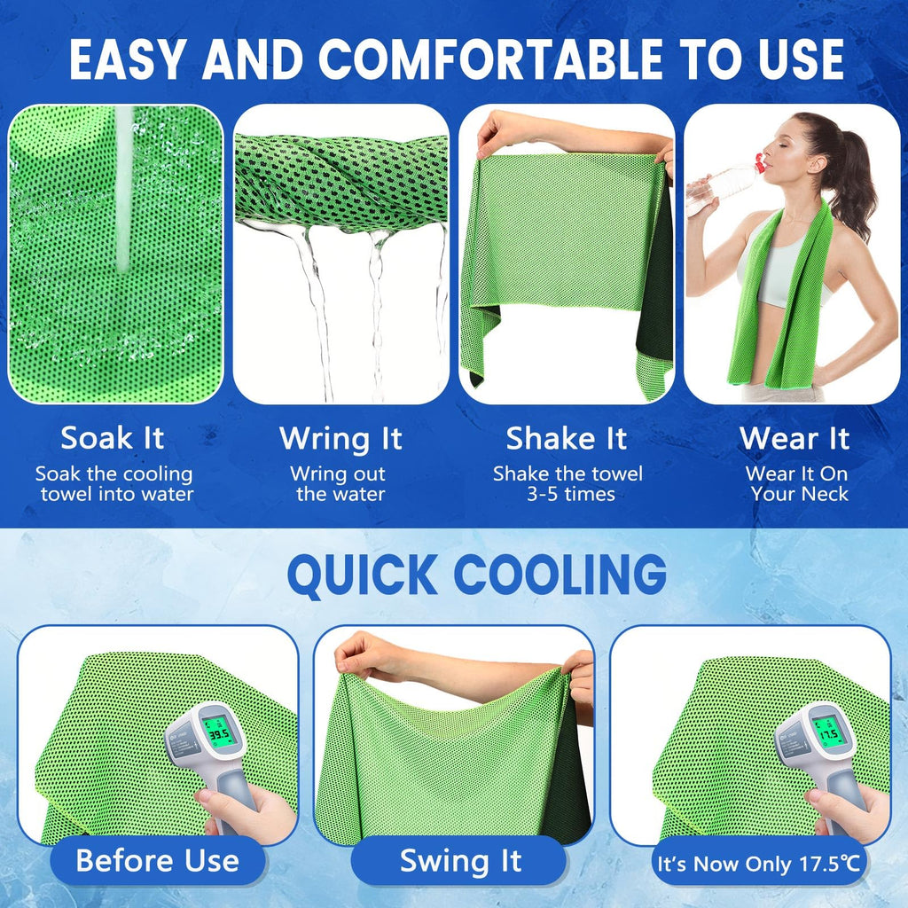 Hosuly 1000 Pack Cooling Towels Bulk 40 x 12 Inch Large Chilly Breathable Sweat Sports Cold Towels Sublimation Microfiber Ice Neck Rag for Hot Weather Workout Gym Team Gift (Dark Blue)