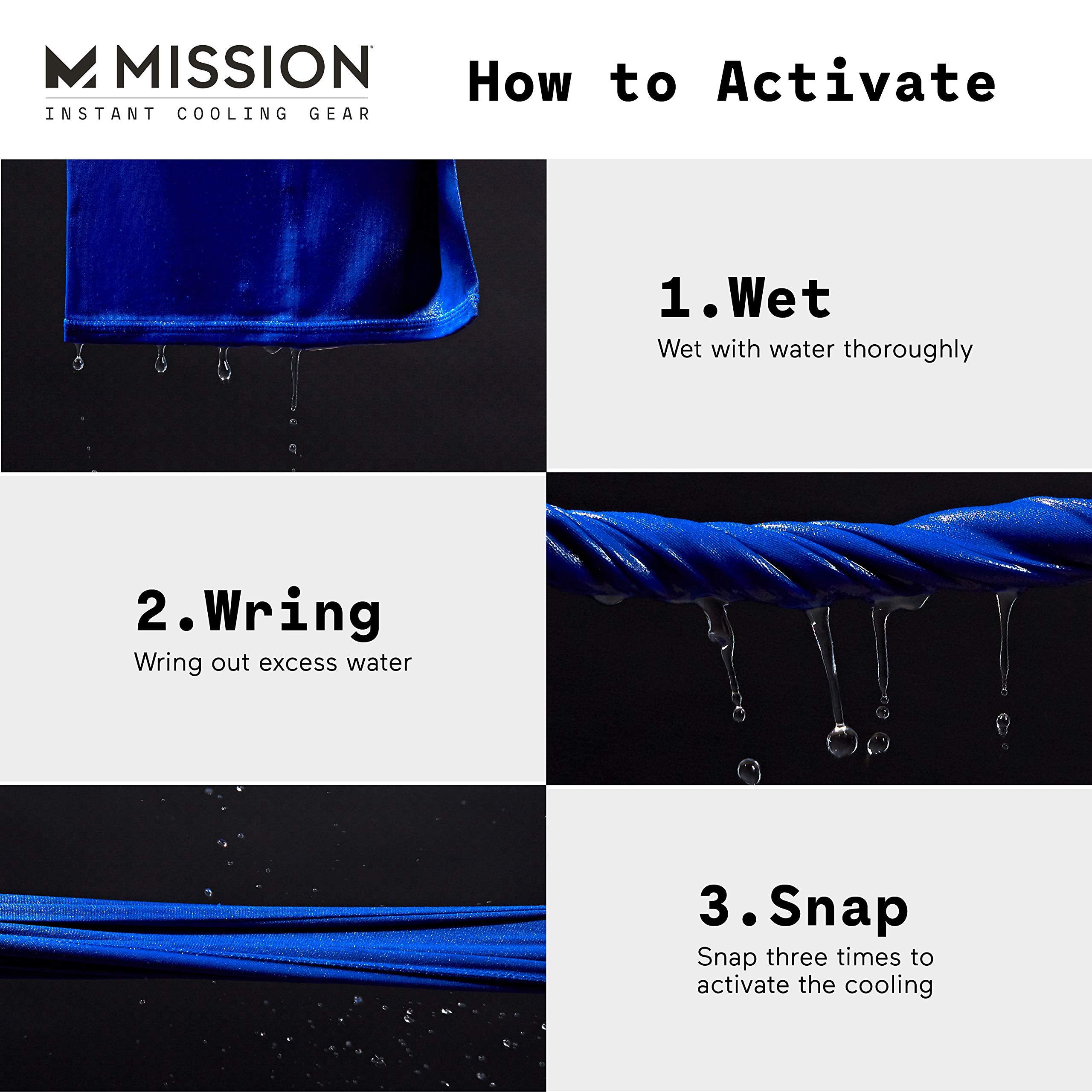 MISSION Cooling Bandana - Lightweight & Breathable - Cools Up to 2 Hours - UPF 50 Sun Protection - Machine Washable
