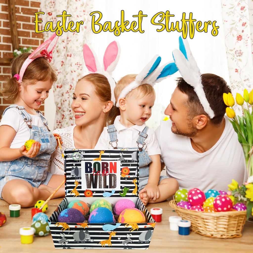 Bath Bombs for Kids with Surprise Inside - Organic Bath Fizzies with Toys Inside. All Natural, Gentle, and Kids Safe, Rainbow Spa Bath Fizz Balls, Birthday Gifts for Boys, Toddlers, Baby