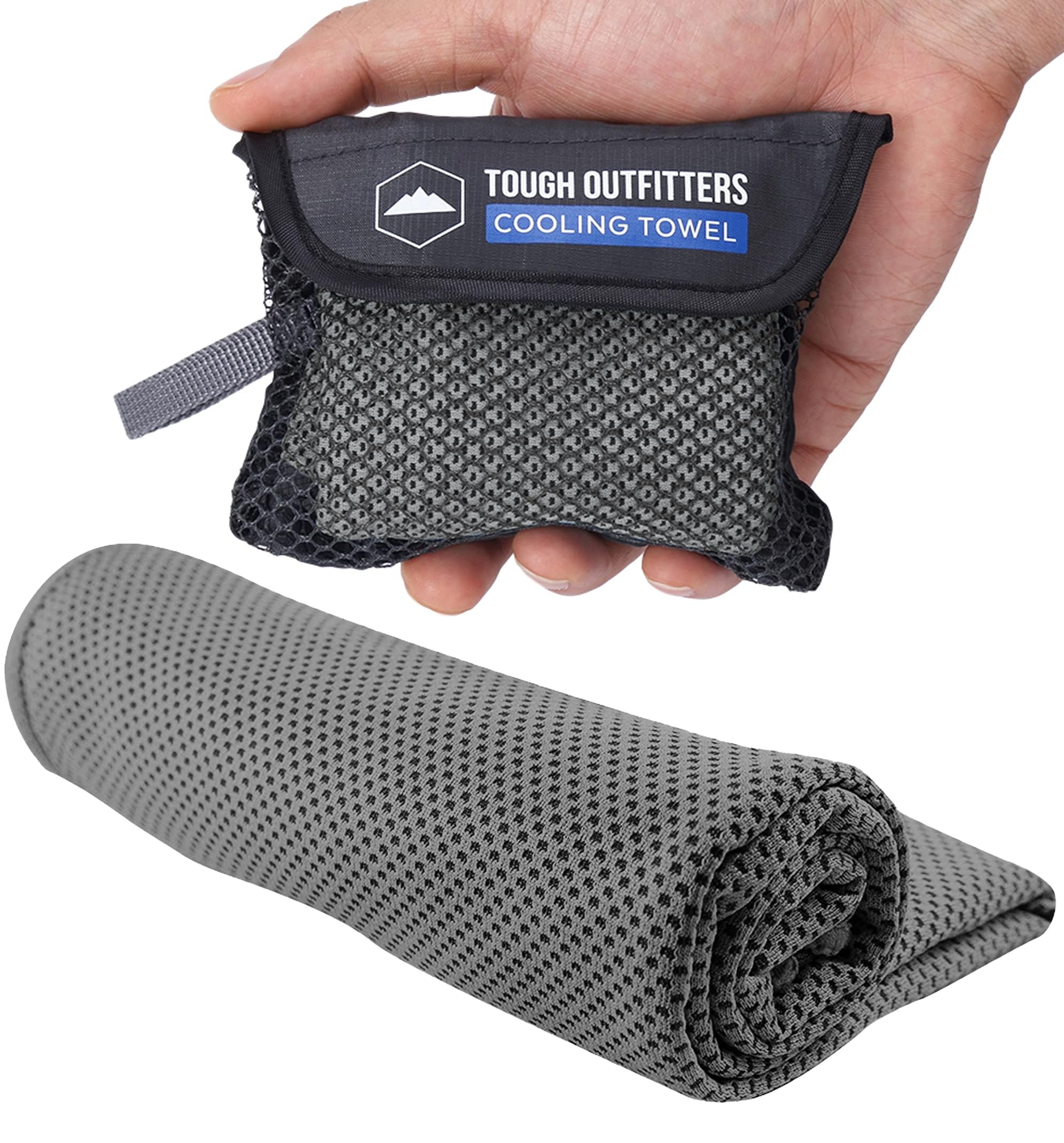 Tough Outdoors Cooling Towels for Neck Face - Neck Cooling Towel for Hot Weather Yoga Sports Golf Sweat - Instant Cold Towel