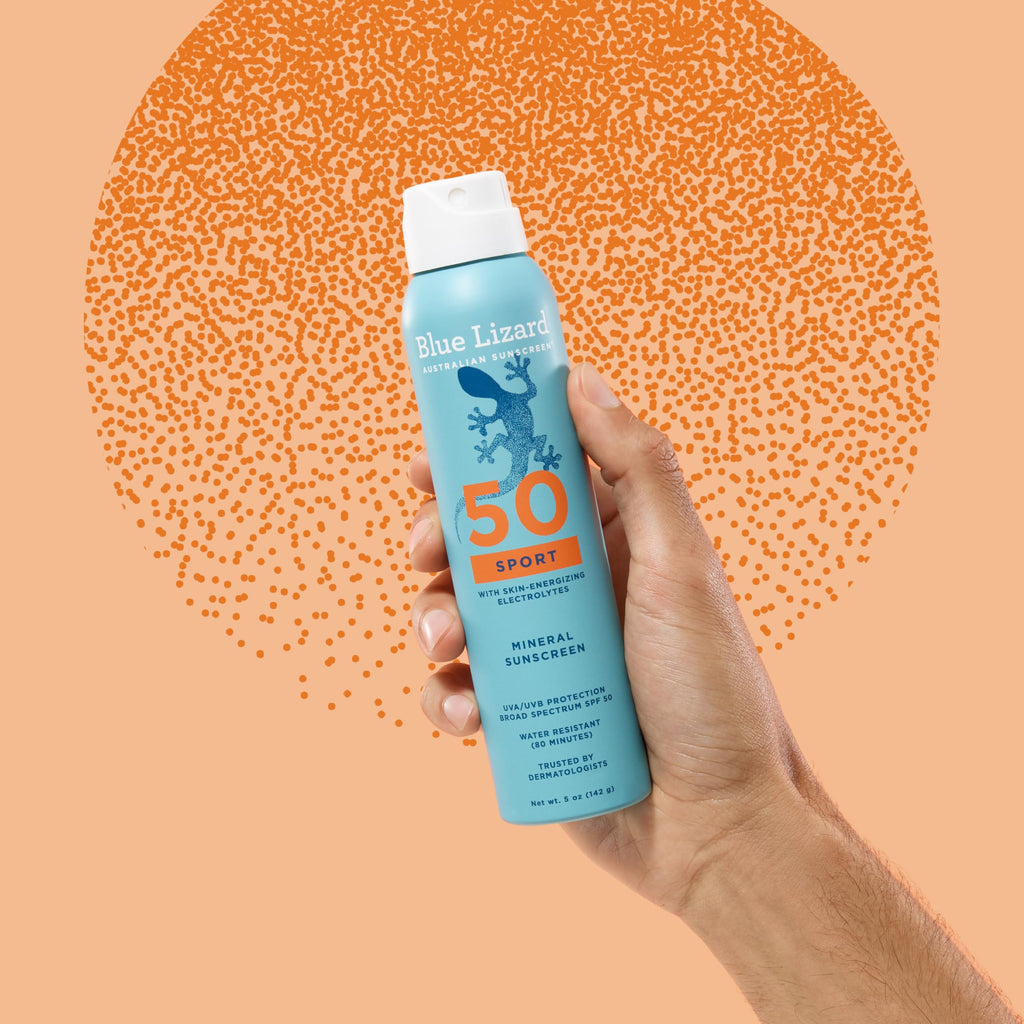 Blue Lizard Sensitive Mineral SPF 50 Spray, Dermatologist-Recommended Brand, Broad-Spectrum UVA/UVB Protection, Water-Resistant, Zinc Oxide Formula, 5 oz