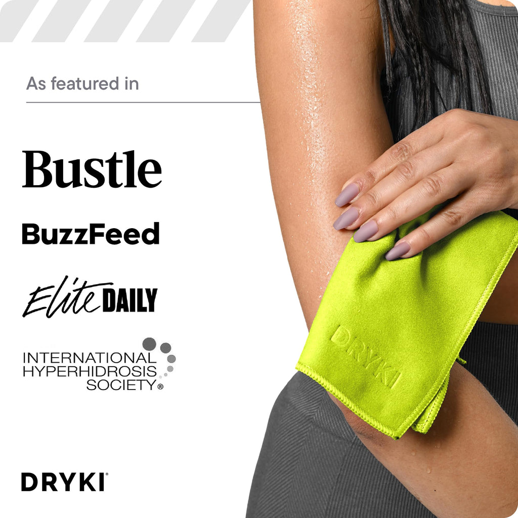 DRYKI Pocket-Sized Sweat Towels - The Original Sweat Absorbing Handkerchiefs - Quick-Dry Microfiber Sweat Rags for Face, Hands, & Body - Men & Women - Gym, Sports, and Work (Desert: 5 Pack)