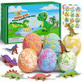 Bath Bombs for Kids with Dragon Toys Inside, Boo Basket Stuffers, Sanyi Dinosaur Toys Gifts for Kids 3-7, Dino Egg Fillers Bubble Bath Birthday Gifts Christmas Stocking Stuffers for Boys Toddler