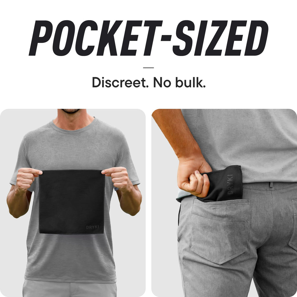 DRYKI Pocket-Sized Sweat Towels - The Original Sweat Absorbing Handkerchiefs - Quick-Dry Microfiber Sweat Rags for Face, Hands, & Body - Men & Women - Gym, Sports, and Work (Desert: 5 Pack)