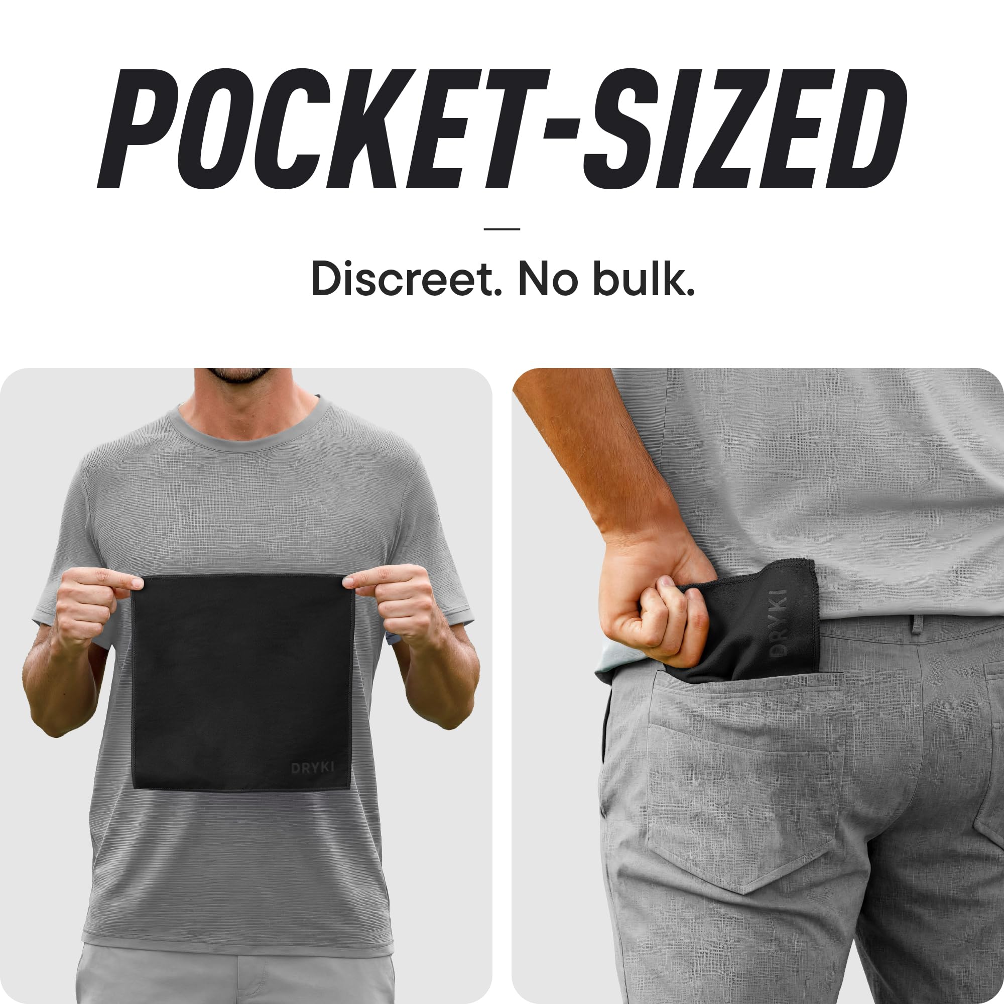 DRYKI Pocket-Sized Sweat Towels - The Original Sweat Absorbing Handkerchiefs - Quick-Dry Microfiber Sweat Rags for Face, Hands, & Body - Men & Women - Gym, Sports, and Work (Desert: 5 Pack)