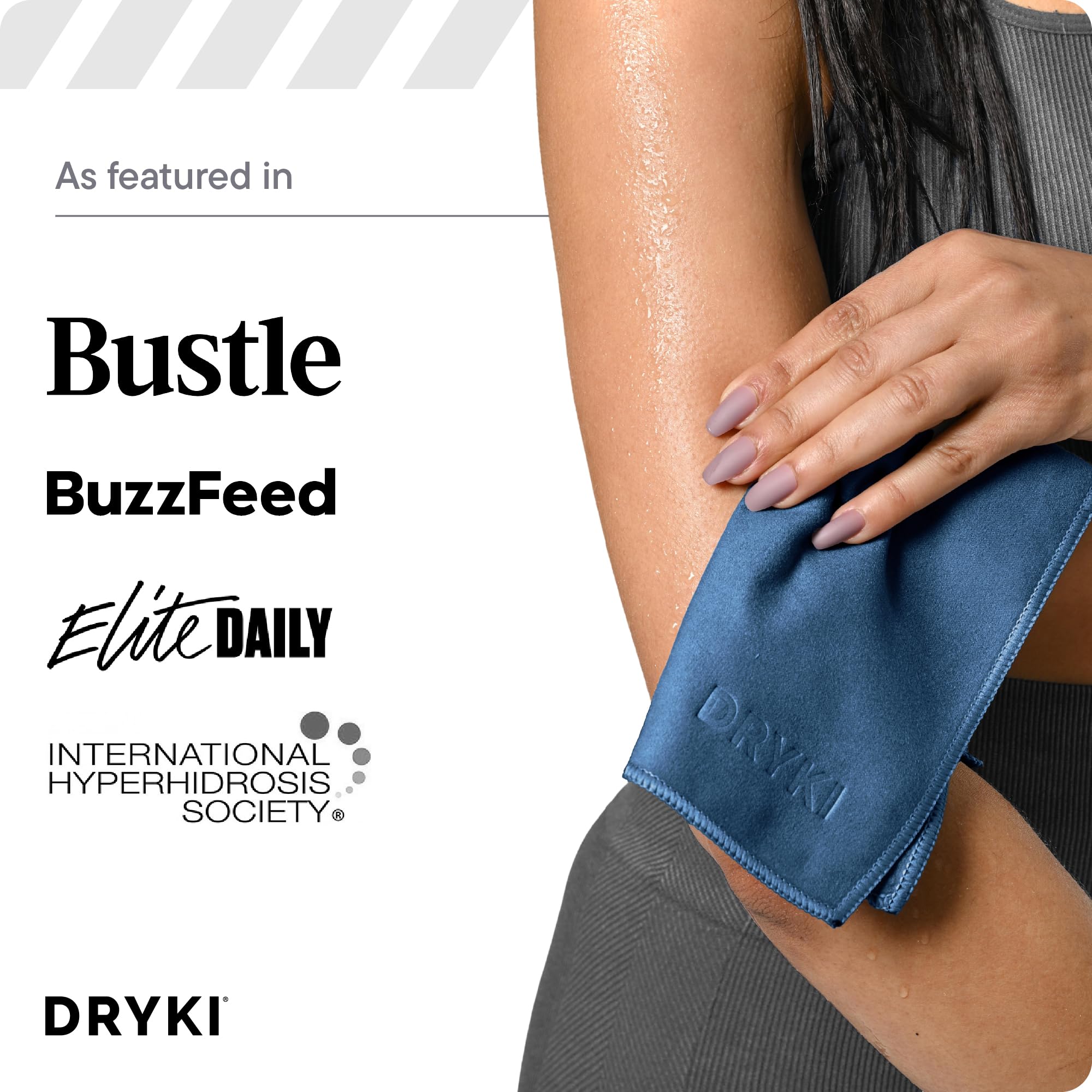 DRYKI Sweat Absorbing Handkerchiefs - The Original Pocket-Sized Sweat Towels - Quick-Dry Microfiber Sweat Rags for Face, Hands, & Body - Men & Women - Gym, Sports, and Work (Forest: 5 Pack)