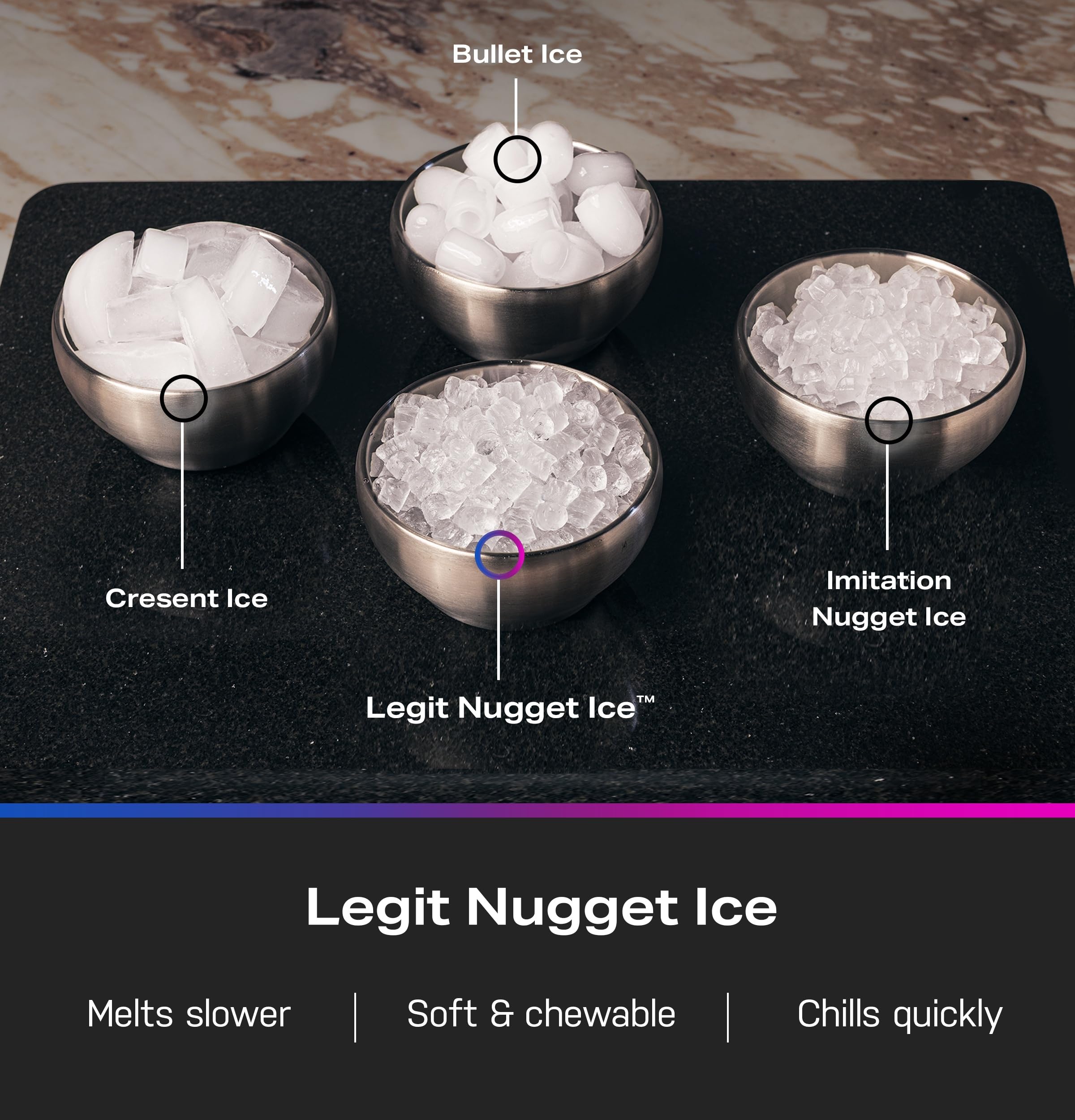 GE Profile Opal Ultra, Countertop Nugget Ice Maker, 1 Gal XL Side Tank, *Amazon Exclusive*, 38 lbs/Day, Pebble Pellet Crushed Ice Machine, WiFi Black Stainless Steel