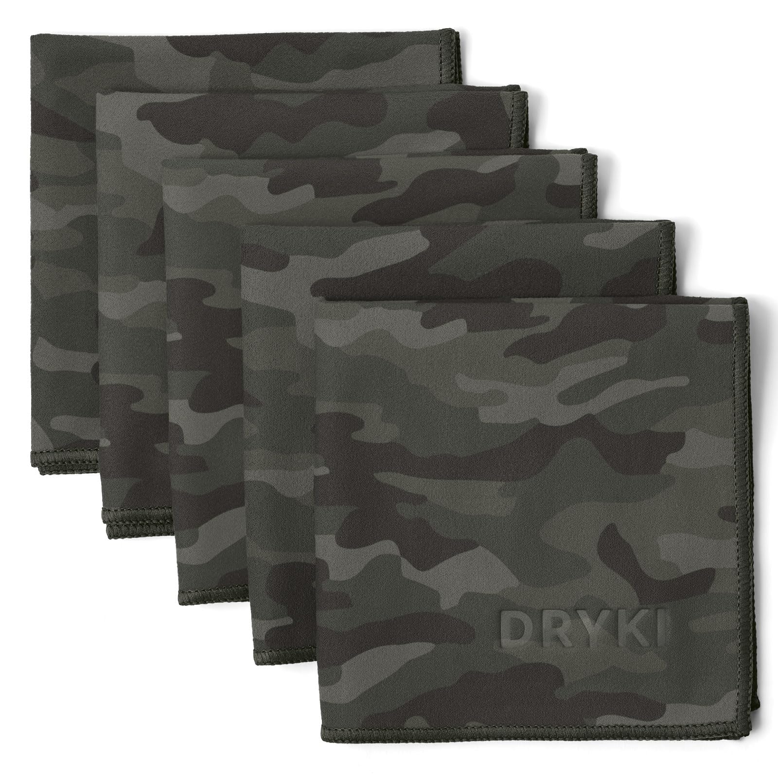 DRYKI Pocket-Sized Sweat Towels - The Original Sweat Absorbing Handkerchiefs - Quick-Dry Microfiber Sweat Rags for Face, Hands, & Body - Men & Women - Gym, Sports, and Work (Desert: 5 Pack)