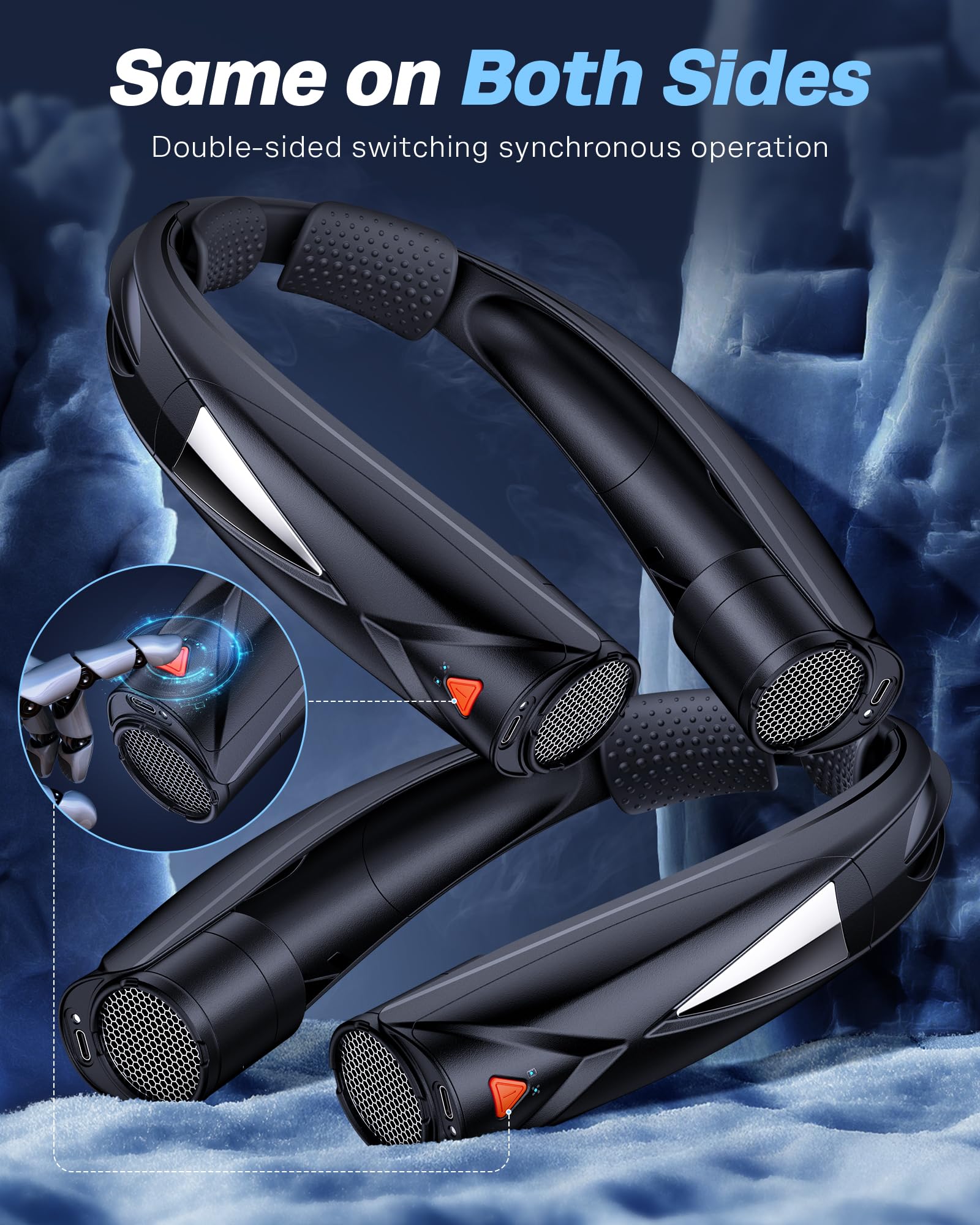 Laimiod Neck Fan - Portable Neck Fan with LED Book Light, 6-20h Long Battery Life, 6 Speeds Adjustable, USB-C Rechargeable, Hands-Free Wearable Fan, Cooling Personal Fan Gifts for Men Women Dad Mom | Comfortable Silicone Made, 6-20 Hours Long Lasting, 6 A