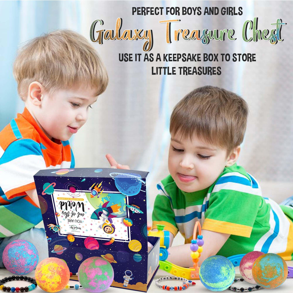 Bath Bombs for Kids with Surprise Inside - Organic Bath Fizzies with Toys Inside. All Natural, Gentle, and Kids Safe, Rainbow Spa Bath Fizz Balls, Birthday Gifts for Boys, Toddlers, Baby