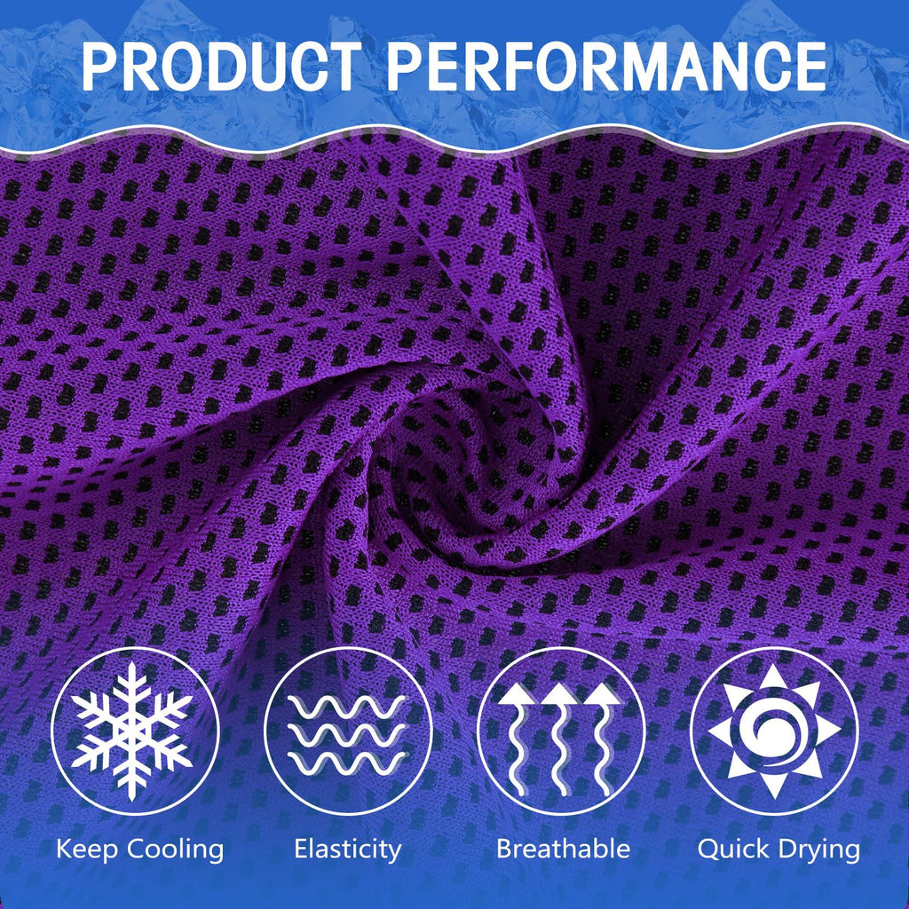 Hosuly 1000 Pack Cooling Towels Bulk 40 x 12 Inch Large Chilly Breathable Sweat Sports Cold Towels Sublimation Microfiber Ice Neck Rag for Hot Weather Workout Gym Team Gift (Dark Blue)