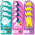 Tub Works® Magical Kids Bubble Bath, Variety 12 Pack | Creates Colorful Water & Tons of Bath Bubbles | Nontoxic | Character-Themed Bubble Bath for Kids | Green, Blue & Orange Bath Colors