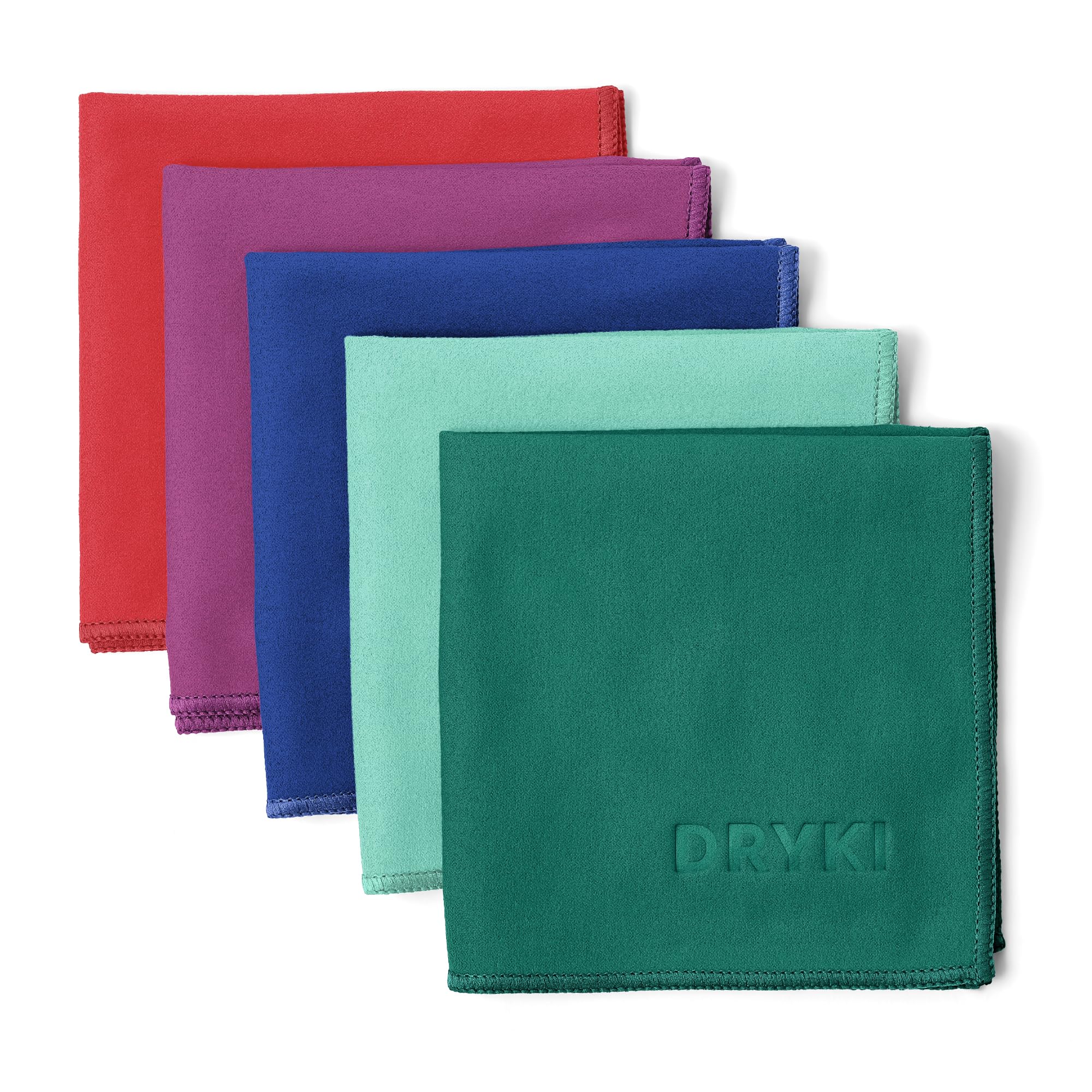 DRYKI Pocket-Sized Sweat Towels - The Original Sweat Absorbing Handkerchiefs - Quick-Dry Microfiber Sweat Rags for Face, Hands, & Body - Men & Women - Gym, Sports, and Work (Desert: 5 Pack)