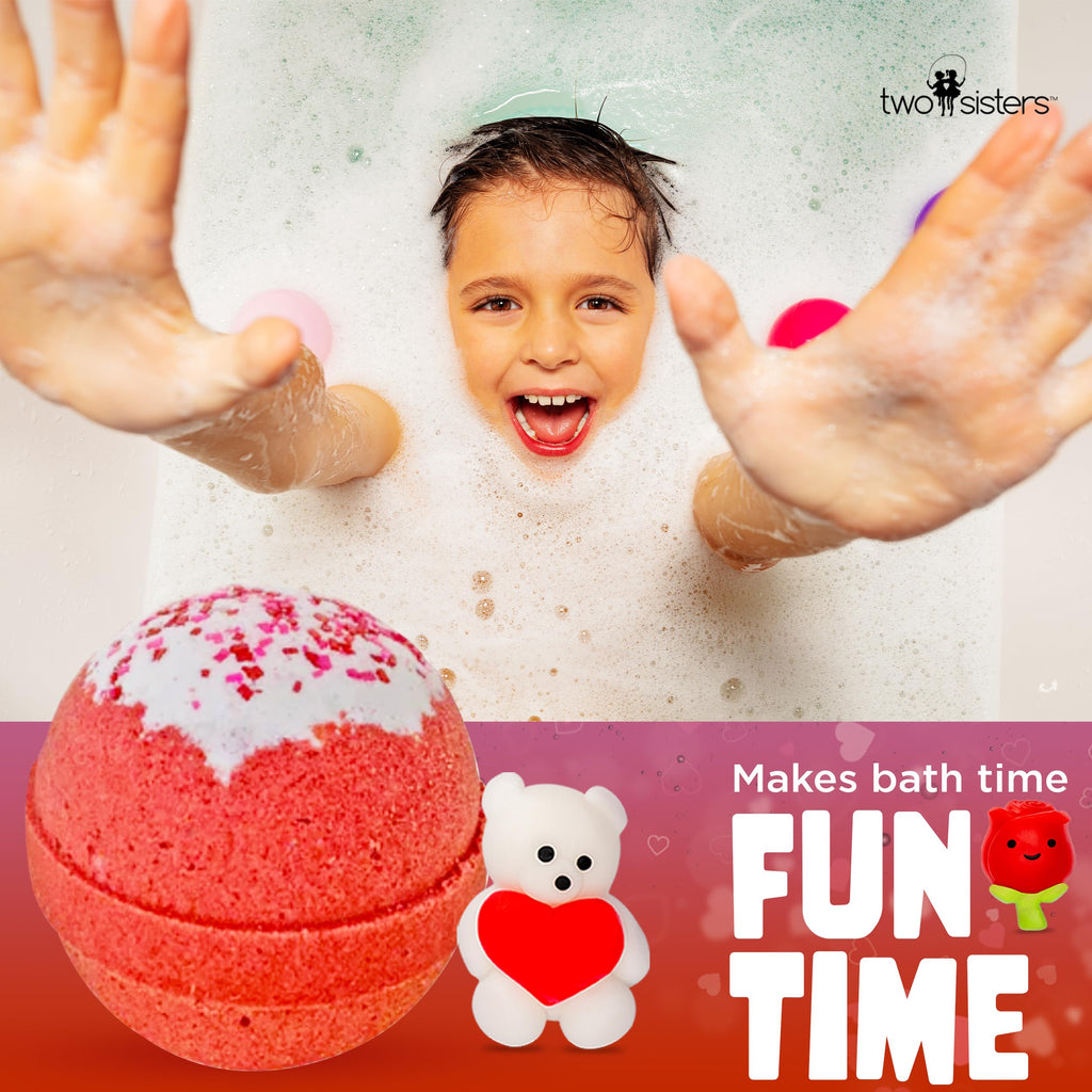 Superhero Bath Bombs for Kids & Boys with Surprise Hero Toys Inside (1 Pack) - Large Bubble Bath Bombs for Boys & Girls - Birthday Gift & Goodie Bags for Kids - Fruity Scent, USA Made by Two Sisters