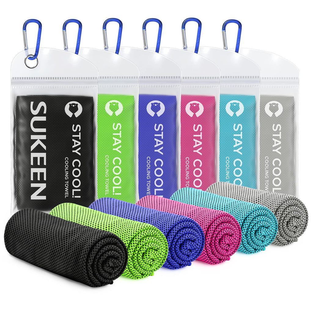 Sukeen Cooling Towel (40"x12") for Neck & Head - Soft Breathable Chilly Sweat Towel for Yoga, Golf, Gym, Camping, Running, Workout & More Activities