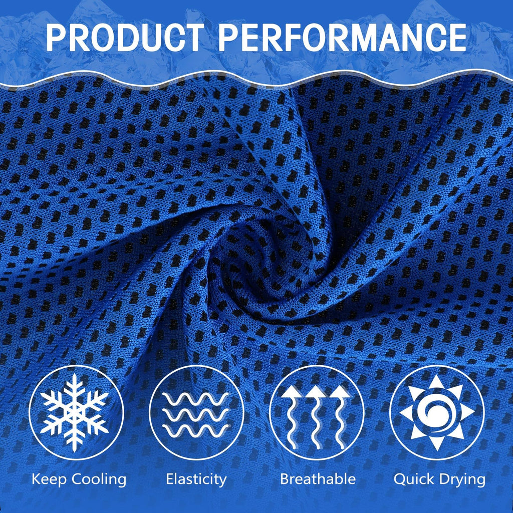 Hosuly 1000 Pack Cooling Towels Bulk 40 x 12 Inch Large Chilly Breathable Sweat Sports Cold Towels Sublimation Microfiber Ice Neck Rag for Hot Weather Workout Gym Team Gift (Dark Blue)