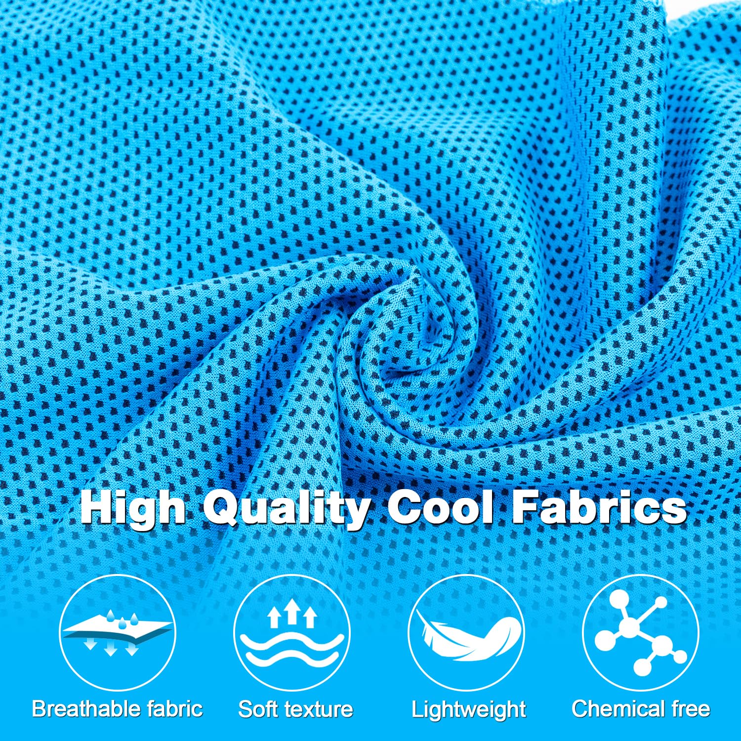 MENOLY 10 Pack Cooling Towels, 40"x12" Cooling Towels for Neck and Face with Breathable Carrying Bags,Soft Microfiber Instant Cooling Rags, Gym Workout Sweat Towel for Sports, Yoga, Camping, Running