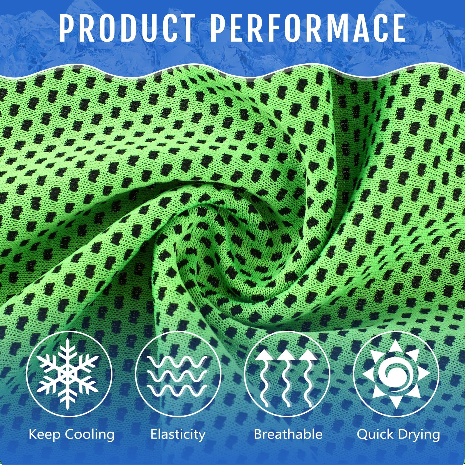 Hosuly 1000 Pack Cooling Towels Bulk 40 x 12 Inch Large Chilly Breathable Sweat Sports Cold Towels Sublimation Microfiber Ice Neck Rag for Hot Weather Workout Gym Team Gift (Dark Blue)