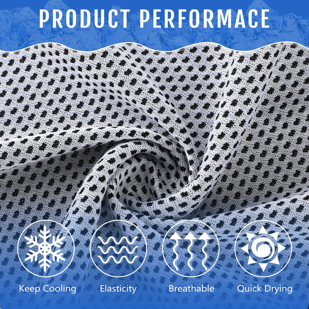 Hosuly 12 Pieces Cooling Towels, 40 x 12 Inch Ice Cool Towel for Neck and Face Microfiber Soft Breathable Chilly Rags for Yoga, Sports, Golf, Gym, Running, Workout(Purple)